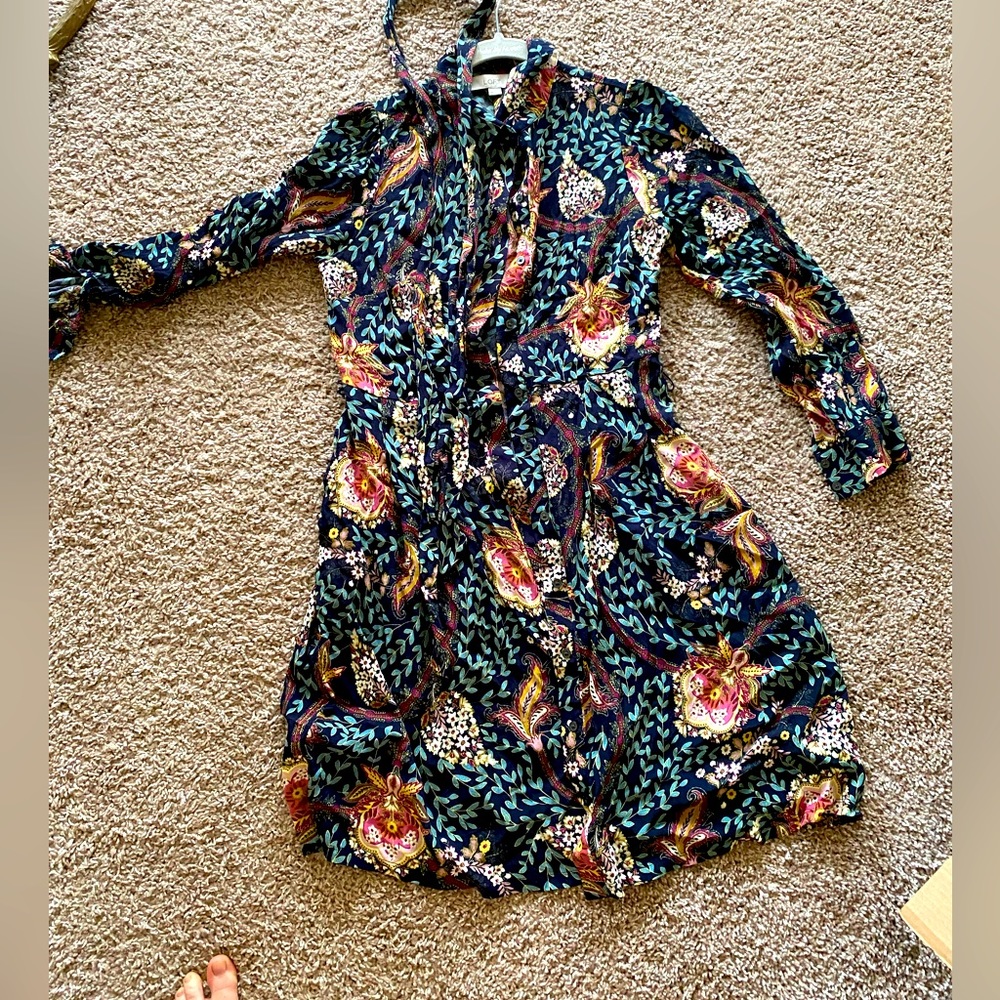Cute Floral Shirt Dress
